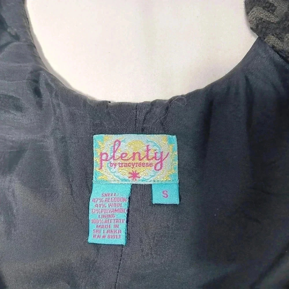 Anthropologie Plenty by Tracy Reese Wool Blend textured Babydoll Mini Dress. S - Picture 4 of 6